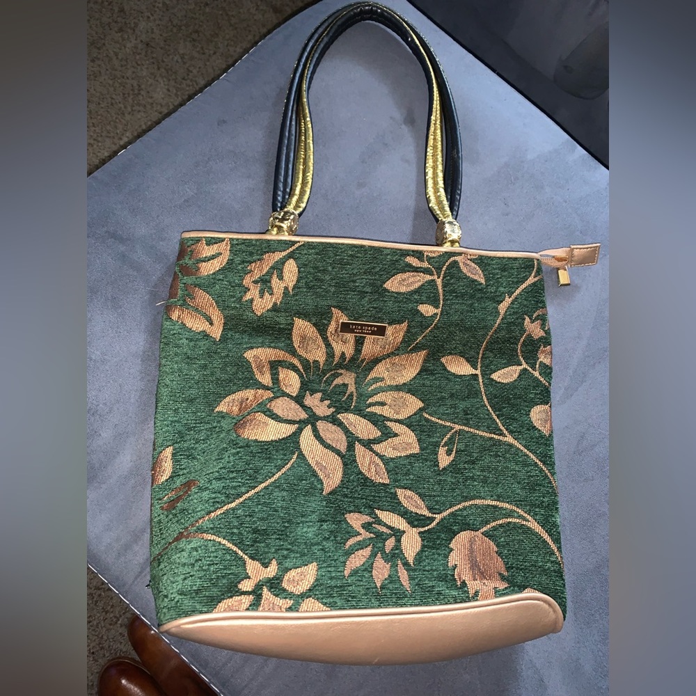 Kate Spade vintage bag. Green with gold.